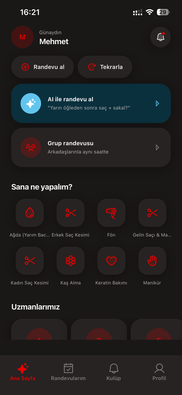 müşteri uygulaması